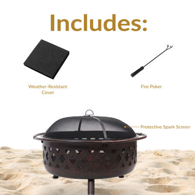 Sunnydaze Collection Portable Weather Resistant Fire Pit