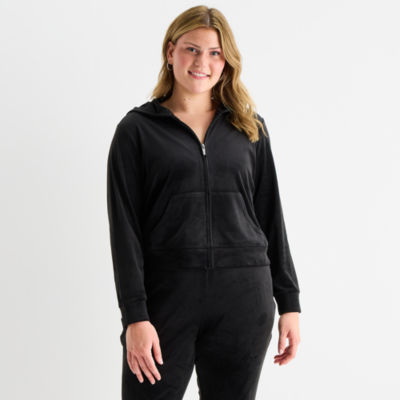 Juicy By Juicy Couture Womens Juniors Plus Lightweight Track Jacket