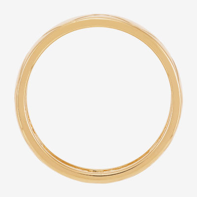Silver Addiction Womens 11.5MM 14K Gold Over Silver Band