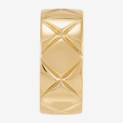 Silver Addiction Womens 11.5MM 14K Gold Over Silver Band