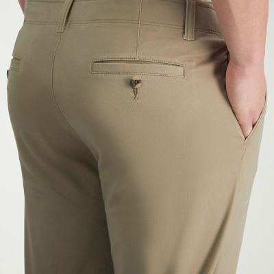 Haggar Life Khaki Chino Mens Comfort Waistband Slim Fit Flat Front Pant