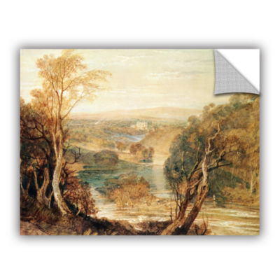 Brushstone The River Wharfe with a Distant View ofBarden Tower Removable Wall Decal