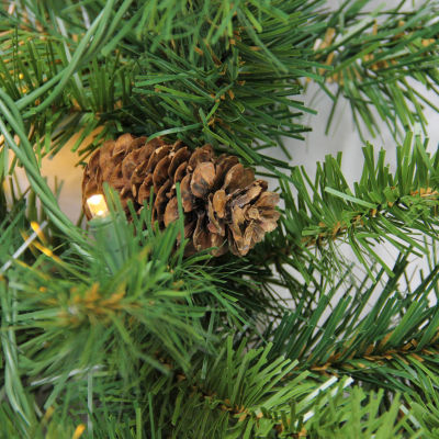 50' x 12'' Pre-Lit Dakota Pine Artificial Christmas Garland - Warm White LED Lights