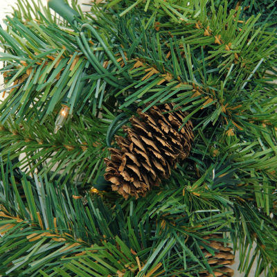 9' x 12'' Pre-Lit Dakota Red Pine Artificial Christmas Garland - Clear Dura-Lit Lights