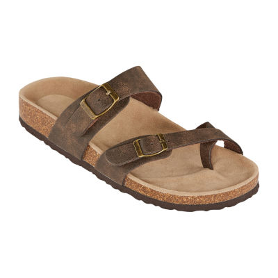 Arizona Fairhaven Womens Adjustable Strap Footbed Sandals JCPenney