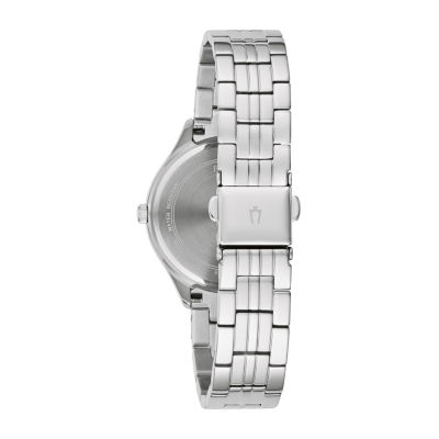 Bulova Womens Silver Tone Stainless Steel Bracelet Watch 96l283