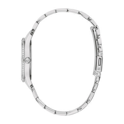 Bulova Womens Silver Tone Stainless Steel Bracelet Watch 96l283