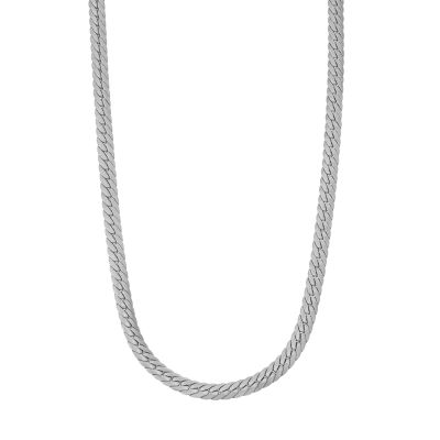 Sterling Silver 20 Inch Solid Herringbone Chain Necklace