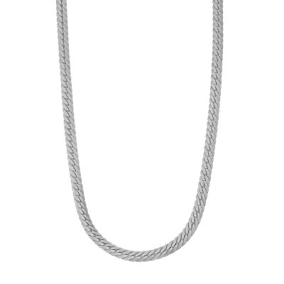 Sterling Silver 20 Inch Solid Herringbone Chain Necklace