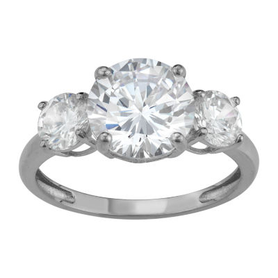 Womens 6 CT. T.W. Cubic Zirconia 10K White Gold Engagement Ring