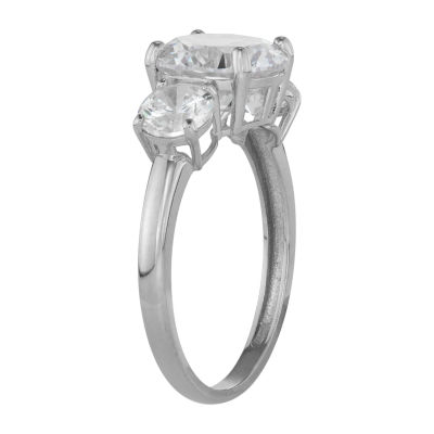 Womens 6 CT. T.W. Cubic Zirconia 10K White Gold Engagement Ring