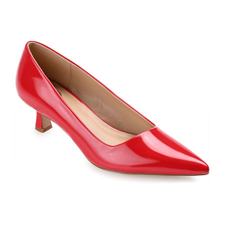Pin Up Shoes- Heels, Pumps & Flats Journee Collection Womens Celica Pointed Toe Kitten Heel Pumps 9 Medium Red $55.49 AT vintagedancer.com