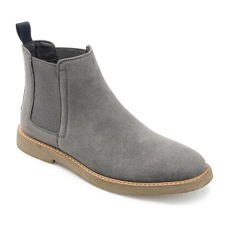 Vance Co Mens Jc Marshon Flat Heel Chelsea Boots, 11 Medium, Gray