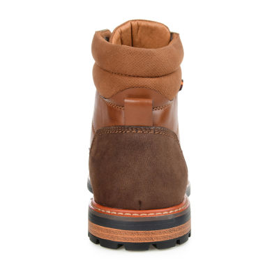 Vance Co Mens Reeves Stacked Heel Lace-Up Boots