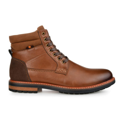 Vance Co Mens Reeves Stacked Heel Lace-Up Boots
