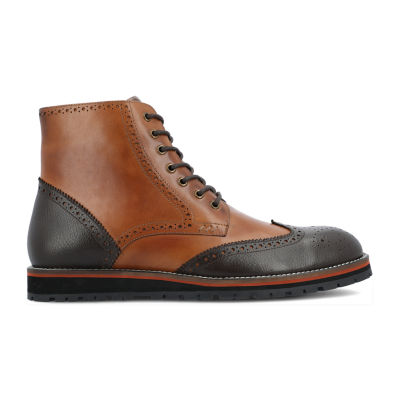 Thomas And Vine Mens Elijah Flat Heel Lace Up Boots