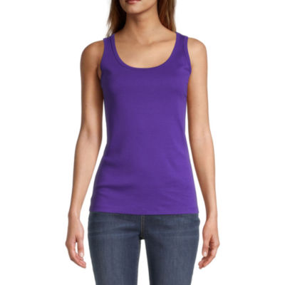 St. John's Bay Womens Scoop Neck Sleeveless Tank Top - JCPenney