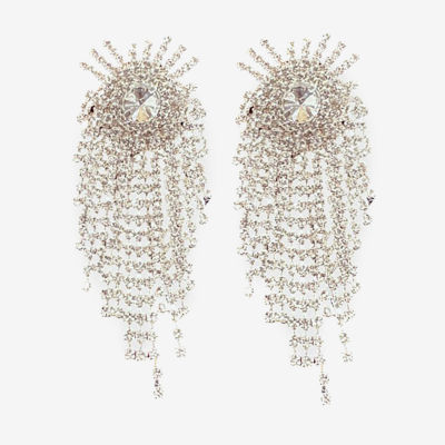 Bijoux Bar Silver Tone Womens Drop Earrings