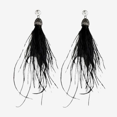 Bijoux Bar Feather Drop Earrings