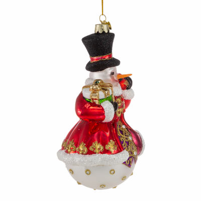 Kurt Adler 7-Inch Bellisimo Snowman With Top Hat Christmas Ornament