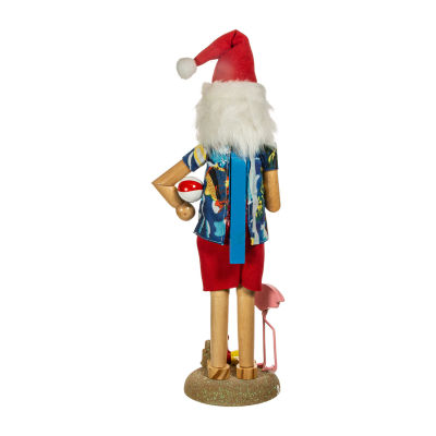 Kurt Adler 15.5-Inch Wooden Beach Santa Christmas Nutcracker