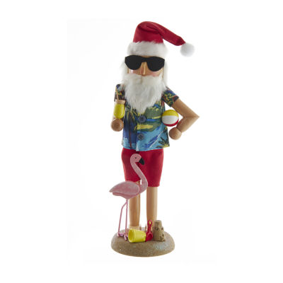 Kurt Adler 15.5-Inch Wooden Beach Santa Christmas Nutcracker