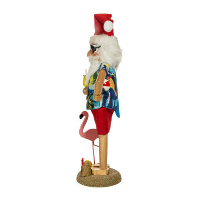 Kurt Adler 15.5-Inch Wooden Beach Santa Christmas Nutcracker