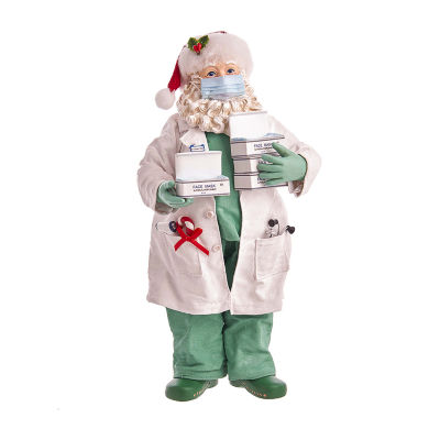 Kurt Adler 10.5-Inch Fabriche Doctor Christmas Santa Figurine