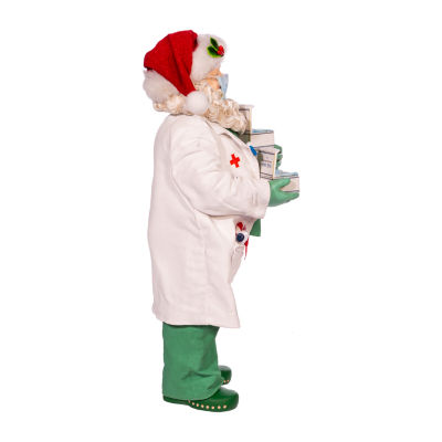 Kurt Adler 10.5-Inch Fabriche Doctor Christmas Santa Figurine