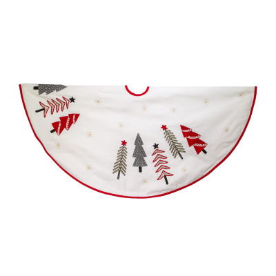 Kurt Adler 50in Multicolor Ivory Indoor Tree Skirt