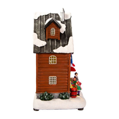 Kurt Adler "10.63"" Chocolate Factory" Plays Music Lighted Christmas Tabletop Decor