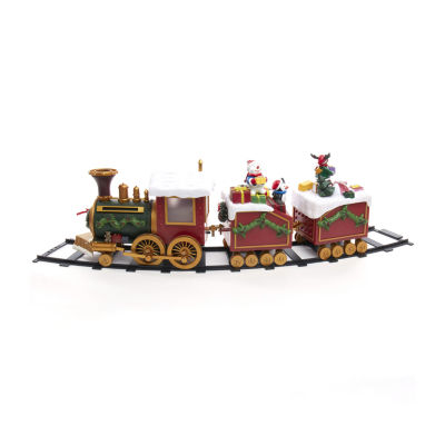 Kurt Adler 3-pc. "19.7"" Santa Train" Plays Music Lighted Christmas Tabletop Decor