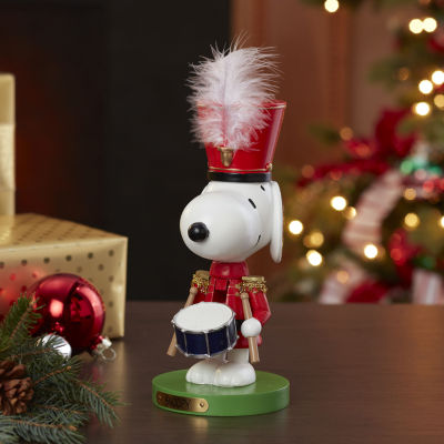 Kurt Adler Snoopy The Drummer Nutcracker Peanuts Christmas Tabletop Decor