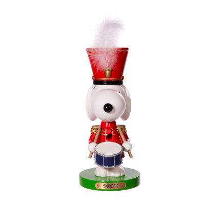 Kurt Adler Snoopy The Drummer Nutcracker Peanuts Christmas Tabletop Decor