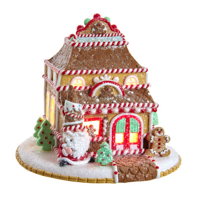 Kurt Adler 7.5" Gingerbread Shop Lighted Christmas Tabletop Decor