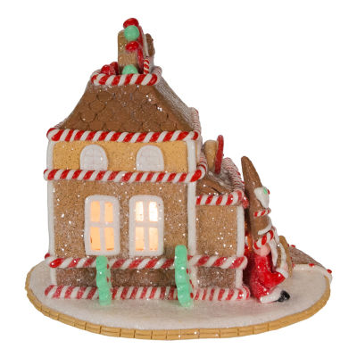 Kurt Adler 7.5" Gingerbread Shop Lighted Christmas Tabletop Decor