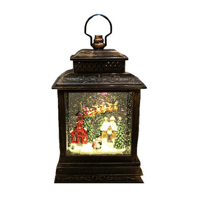 Kurt Adler 10.4" Lit Santa Water Lantern Lighted Christmas Tabletop Decor