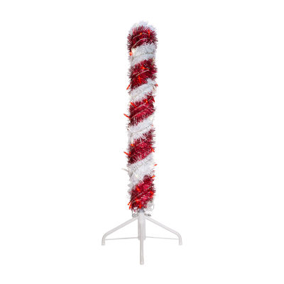 Kurt Adler Foot Prelit Led Tinsel Candy Cane Christmas Yard Art