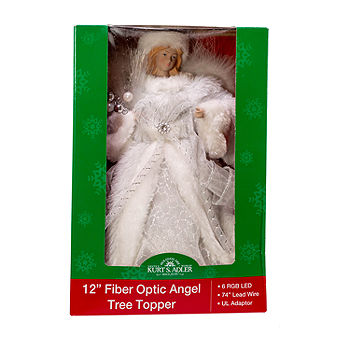 12 Fiber Optic Animated Tree Topper - White Angel
