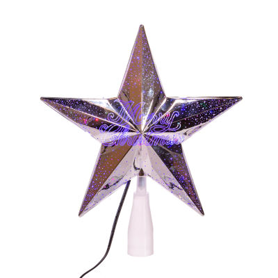 Kurt Adler 8.75" Silver Star Christmas Tree Topper