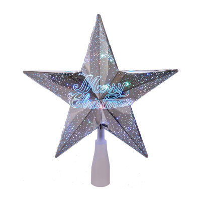 Kurt Adler 8.75" Silver Star Christmas Tree Topper