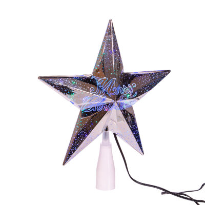 Kurt Adler 8.75" Silver Star Christmas Tree Topper