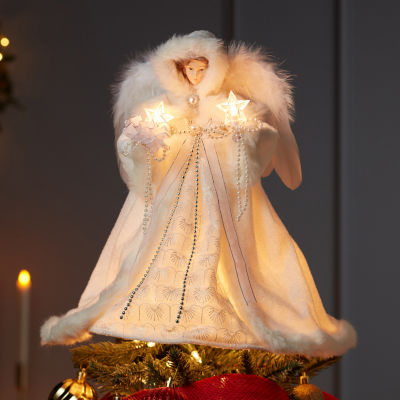 Kurt Adler 14" White Angel Christmas Tree Topper