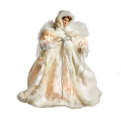 Kurt Adler 14" White Angel Christmas Tree Topper