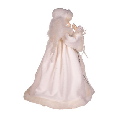 Kurt Adler 14" White Angel Christmas Tree Topper