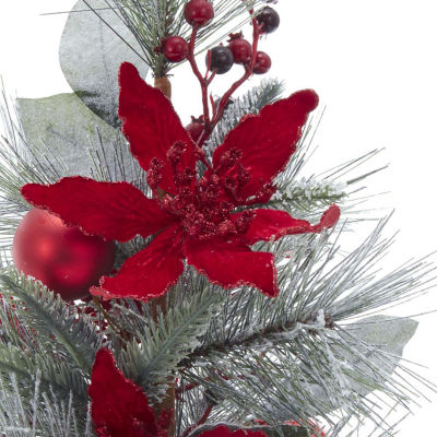 Kurt Adler Unlit With Red Berries 1 1/2 Feet Flocked Christmas Tree