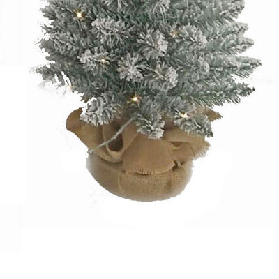 Kurt Adler Prelit Led White 3 Pieces 3 1/2 Foot Pine Christmas Tree