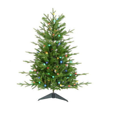 Kurt Adler Colored Timberland 3 Foot Pre-Lit Multi-Function Lights Christmas Tree