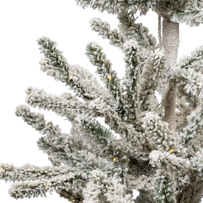 Kurt Adler Led Vail 3 Foot Pre-Lit Flocked Multi-Function Lights Pine Christmas Tree