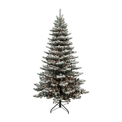 Kurt Adler Snow / Foot Pre-Lit Flocked Pine Christmas Tree
